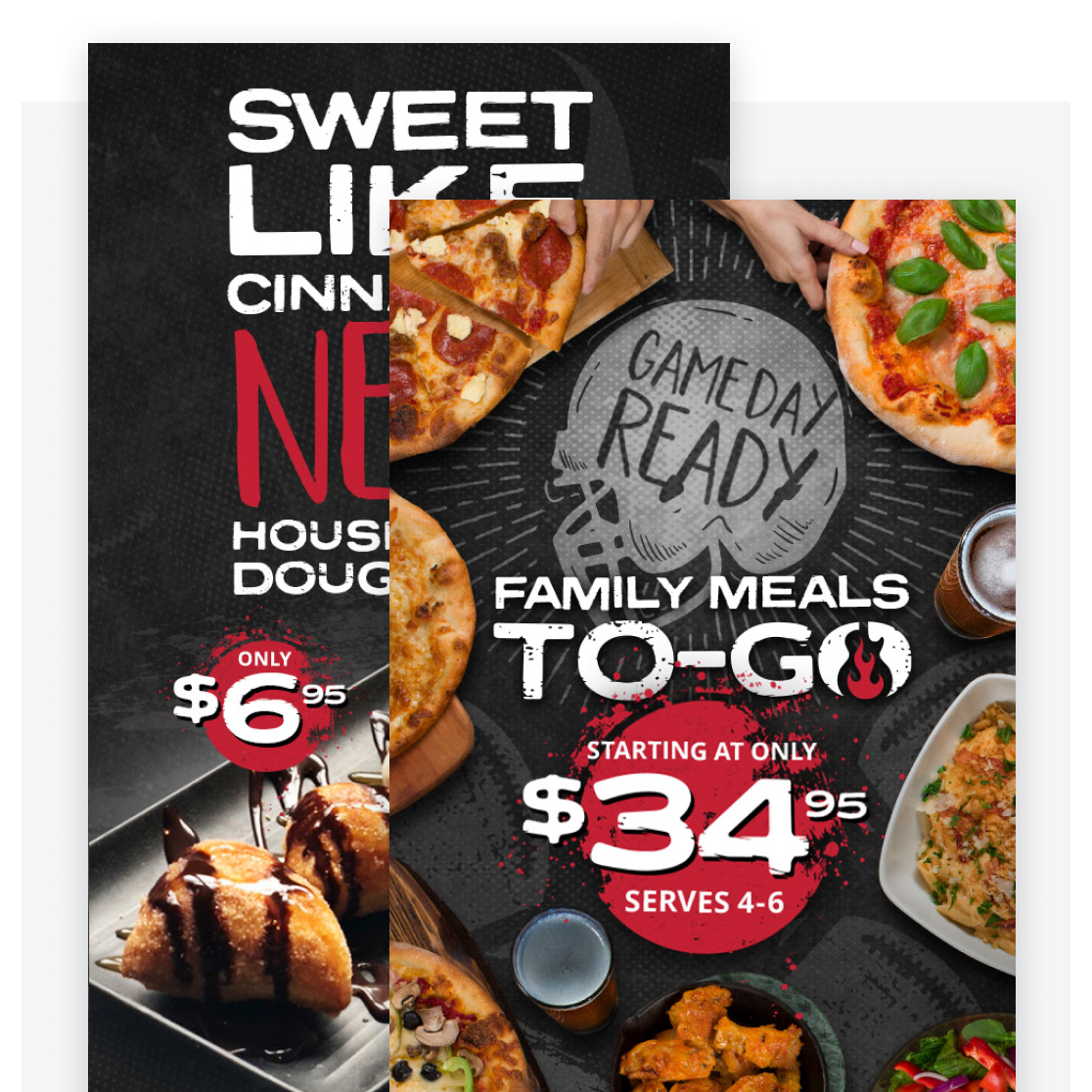 The Rock Wood Fired Pizza email examples created in Thanx